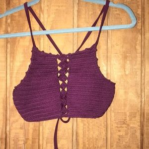 ❤️MAROON Knit Bikini top